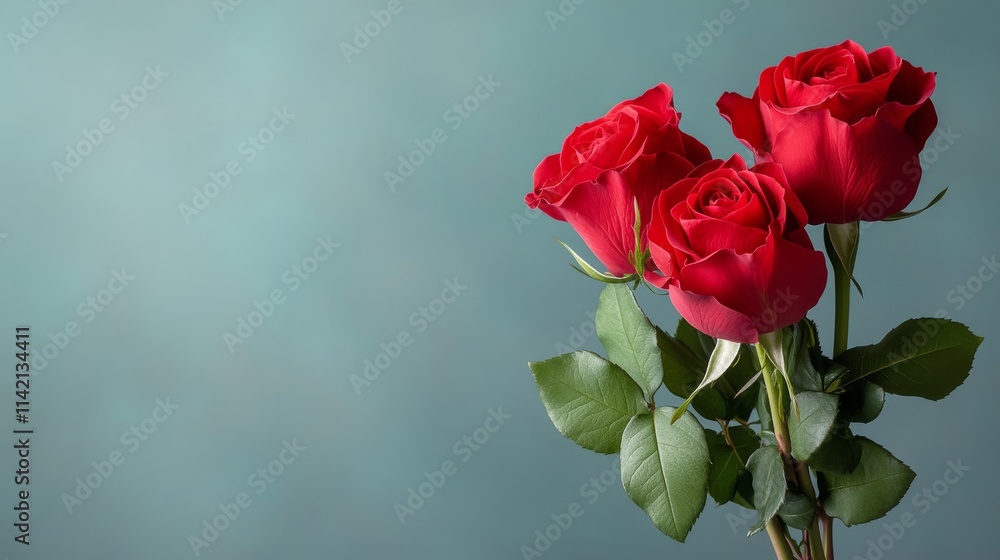 Beautiful Red Roses in Vase