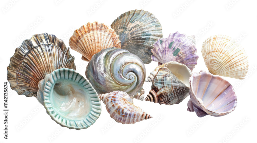 Seashells, transparent background Seashells, transparent background