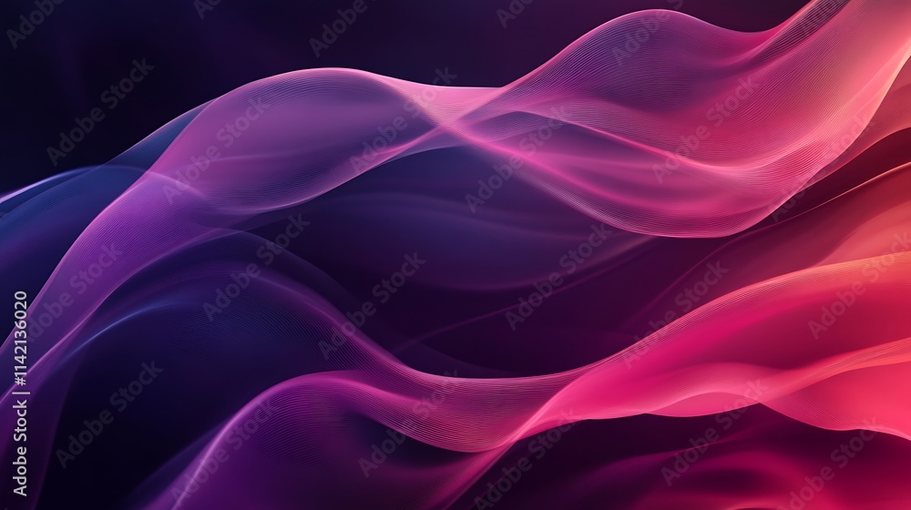 Obraz premium Abstract Purple Pink Wave Background Design