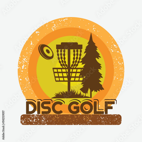 Disc golf logo and t-shirt design