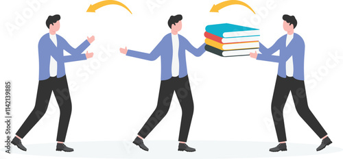 The leader pushes his work to the subordinate
