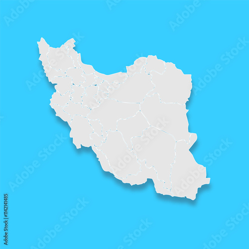 iran country map icon vectors illustration symbol design