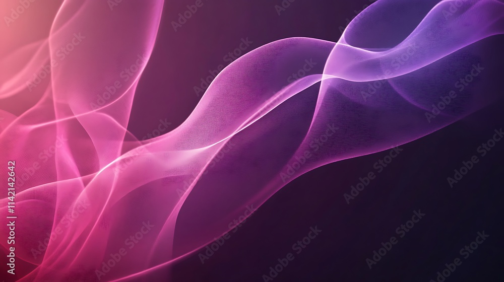 Obraz premium Abstract Pink and Purple Wave Forms Design