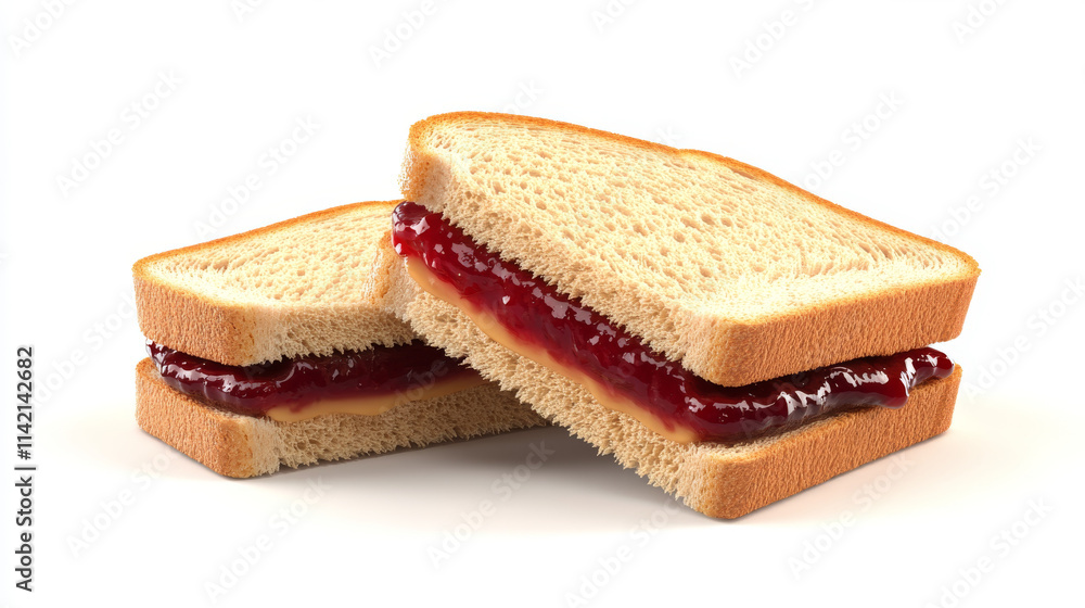 Square slices of bread for sandwich or toast with peanut butter or margarine, jam or marmalade 3D isolated vector set realistic illustration, top view, traditional breakfast food on white background. Square slices of bread for sandwich or toast with peanut butter or margarine, jam or marmalade 3D isolated vector set realistic illustration, top view, traditional breakfast food on white background.