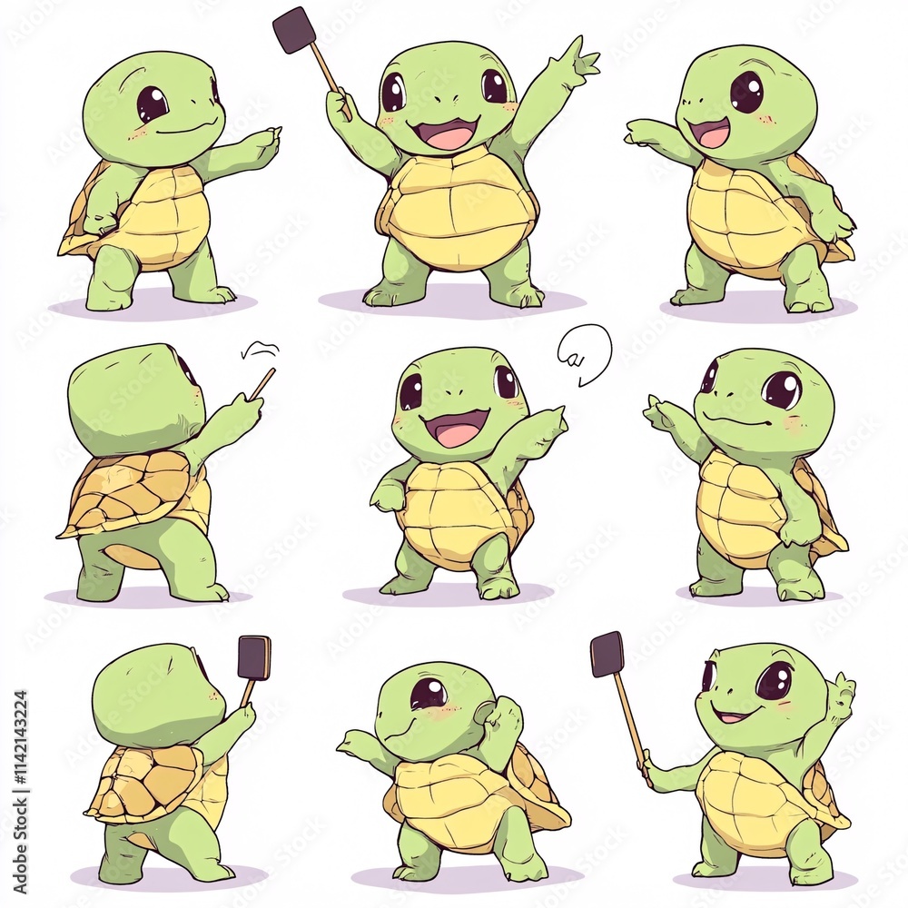 Fototapeta premium set of funny turtle