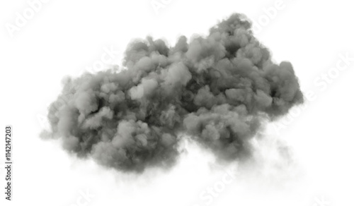 Foto Stormy rain cloudy mass isolated on transparent backgrounds 3d illustrations png