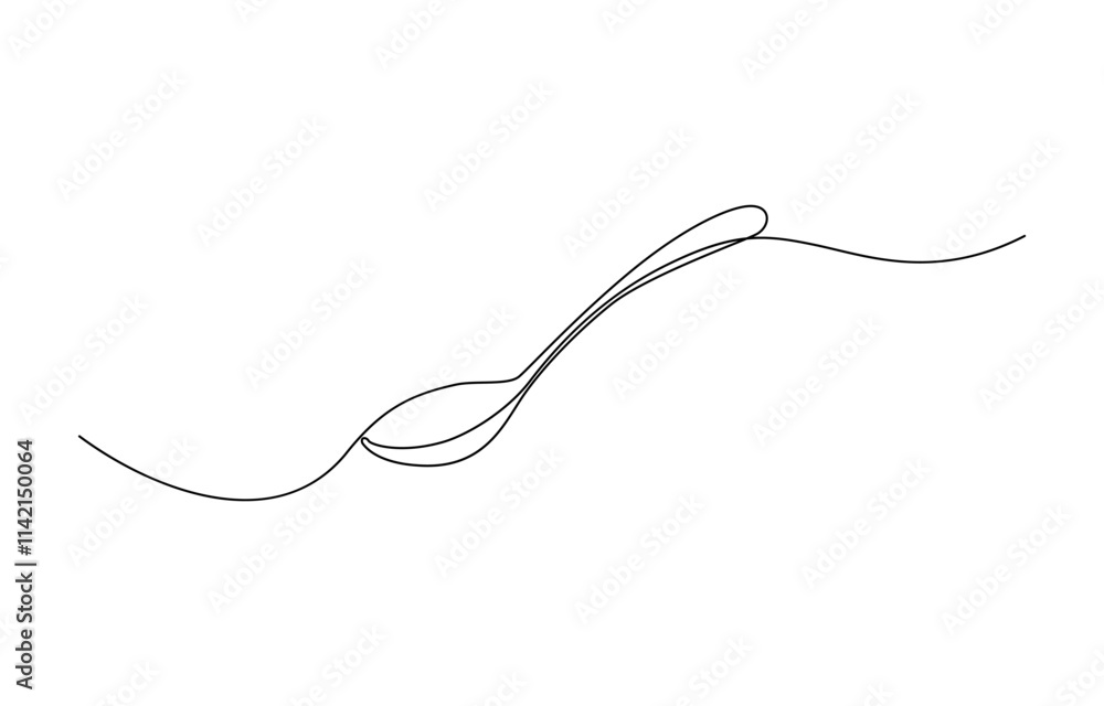 Spoon fork place mat one line drawing continuous, One line art illustration of knife and fork isolated on white background, Serving spoon, Icon, Vector drawing, One line art, A simple drawing. Spoon fork place mat one line drawing continuous, One line art illustration of knife and fork isolated on white background, Serving spoon, Icon, Vector drawing, One line art, A simple drawing.