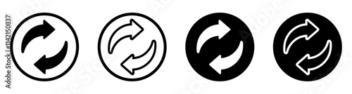 A set of replace, refresh icons. Transfer icon set. Exchange symbol. Transfer, swap, exchange, spin, flip concept. Circular. Arrow icon. recycling recurrence, renewal, Exchange. Update. Refresh icon. 