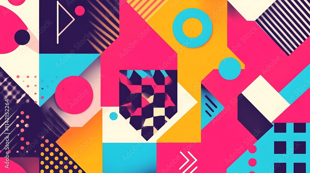 Abstract geometric shapes vibrant color background. Abstract geometric shapes vibrant color background.