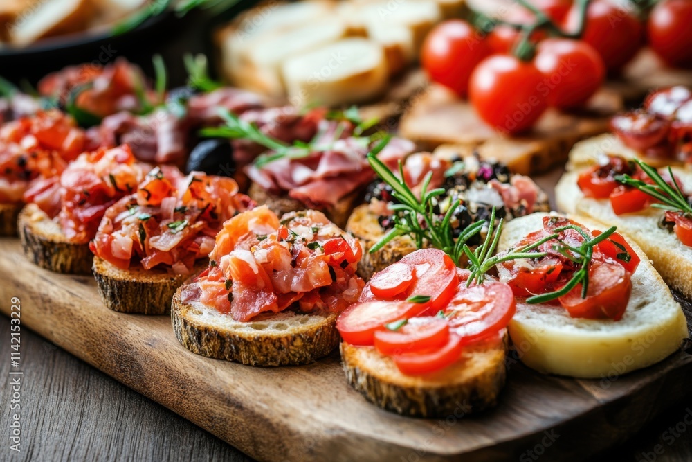 Delicious Italian Bruschetta Appetizer Selection Delicious Italian Bruschetta Appetizer Selection