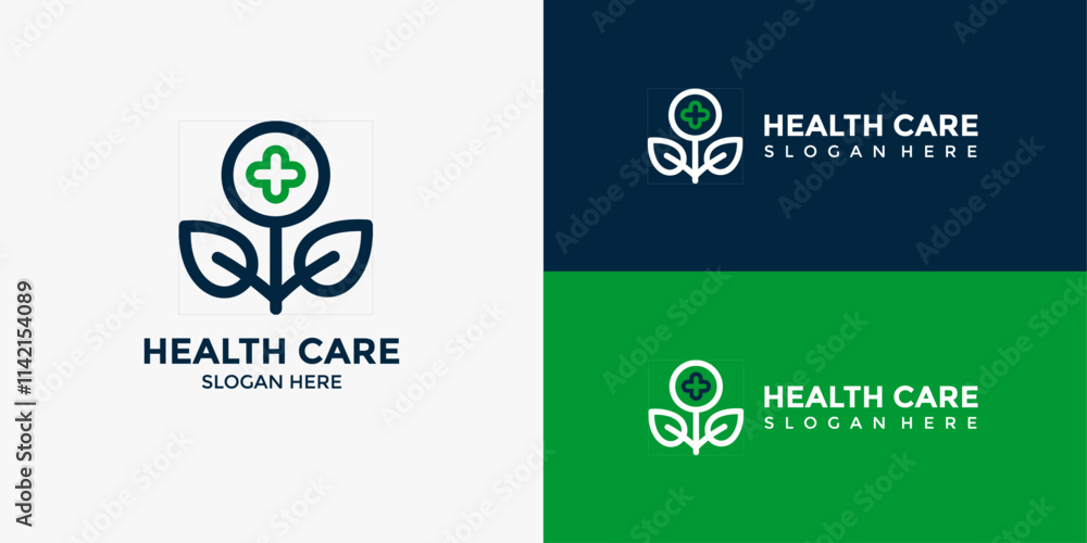 Fototapeta premium Healthcare, Logo, Medical, Health, Wellness, Clinic, Doctor, Hospital, Cross, First Aid, Stethoscope, Heartbeat, Medicine, Pharmacy, Care, Nurse, Health Icon, Clean Design, Minimalist, Professional