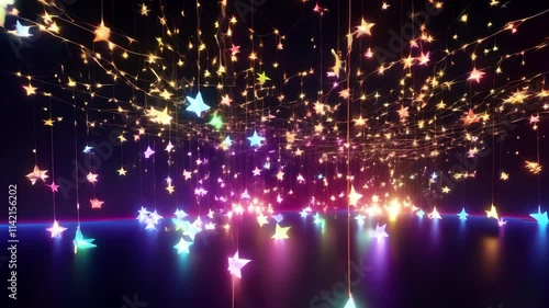 Christmas stars in the night sky
