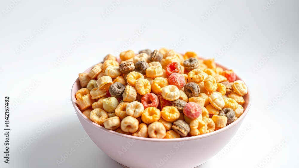 Delicious Cereal Bowl, Isolated on White, High-Quality AI Art Delicious Cereal Bowl, Isolated on White, High-Quality AI Art
