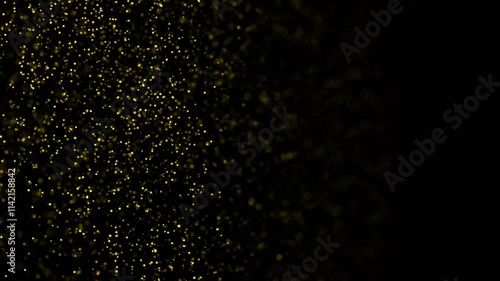 Wallpaper Mural Christmas flight of gold particles. Magical shimmering light. Shining Christmas gold particles and sparkles intro template on black background. Torontodigital.ca