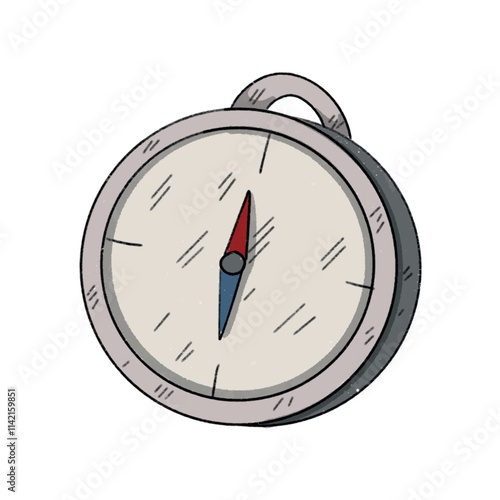 hand drawn isolated on white background traveler compass