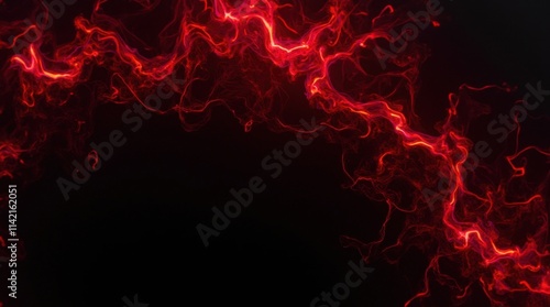 Abstract Design with Black Background and Flares