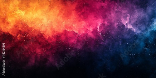 Wallpaper Mural Dark grainy color gradient background purple red orange blue black glowing banner header abstract design, Generative AI Torontodigital.ca