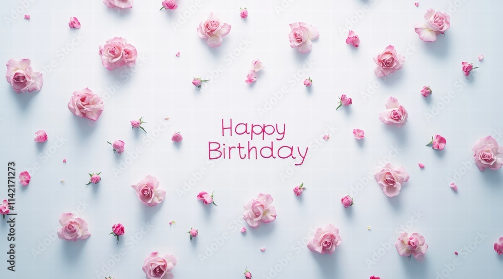 Elegant, minimalist-style birthday card with the text Elegant, minimalist-style birthday card with the text