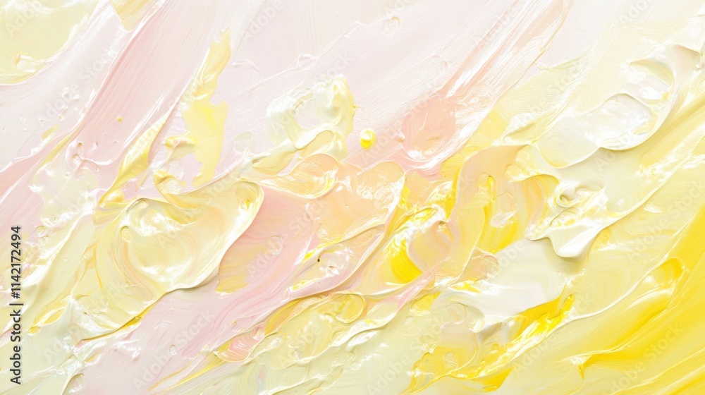 Fototapeta premium Abstract Pastel Yellow and Pink Paint Texture