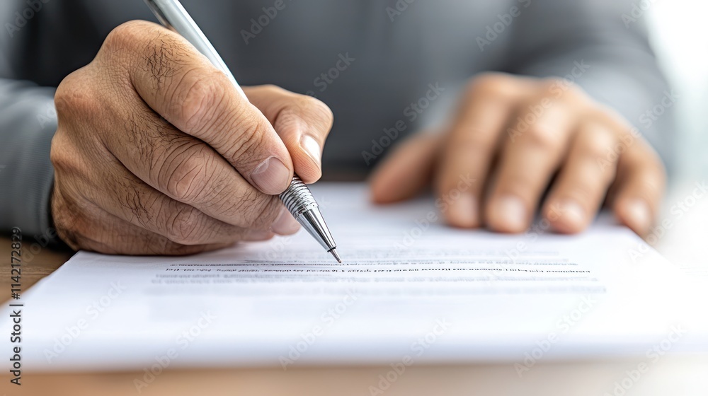 A close-up of a hand writing on a piece of paper with a pen, suggesting focus on communication or documentation. A close-up of a hand writing on a piece of paper with a pen, suggesting focus on communication or documentation.