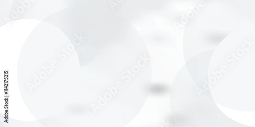 White geometric abstract background overlap layer on bright space with lines effect decoration. Modern graphic design element circles