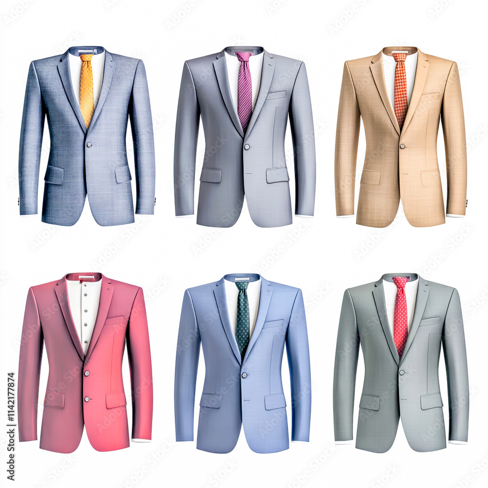 Set of stylish business suits cut out isolated on white backround Set of stylish business suits cut out isolated on white backround