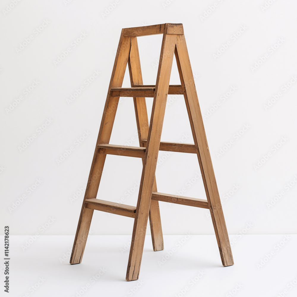 wooden ladder isolated on white wooden ladder isolated on white