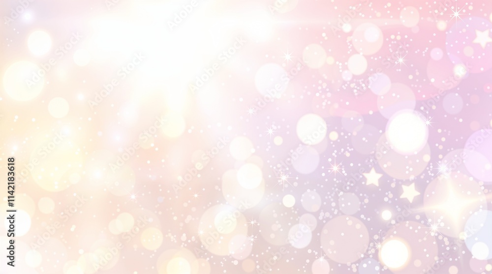 An Isekai anime style illustration depicting a soft dreamy atmosphere, with a hazy soft light against a glittering gradient holographic background featuring fairy sparkles, gold stars and festive blur An Isekai anime style illustration depicting a soft dreamy atmosphere, with a hazy soft light against a glittering gradient holographic background featuring fairy sparkles, gold stars and festive blur