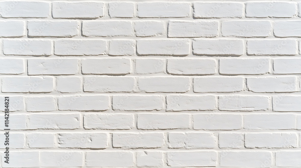 Fototapeta premium Clean and Simple White Brick Wall Background for Modern Design