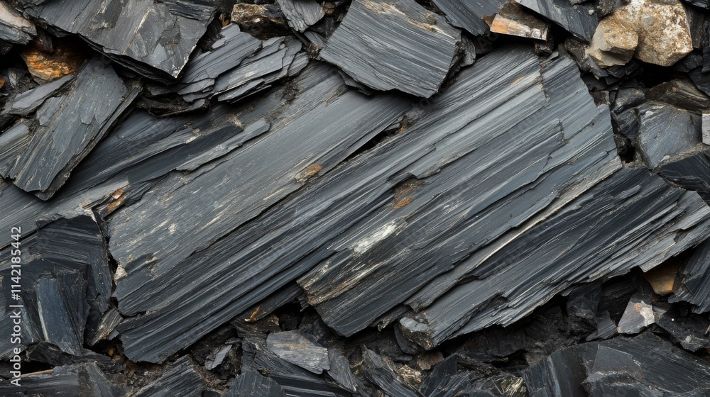 Dark Grey Slate Rock Fragment Pile Texture Dark Grey Slate Rock Fragment Pile Texture