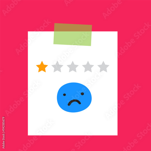 Illustration. Low rating, poor quality of service.