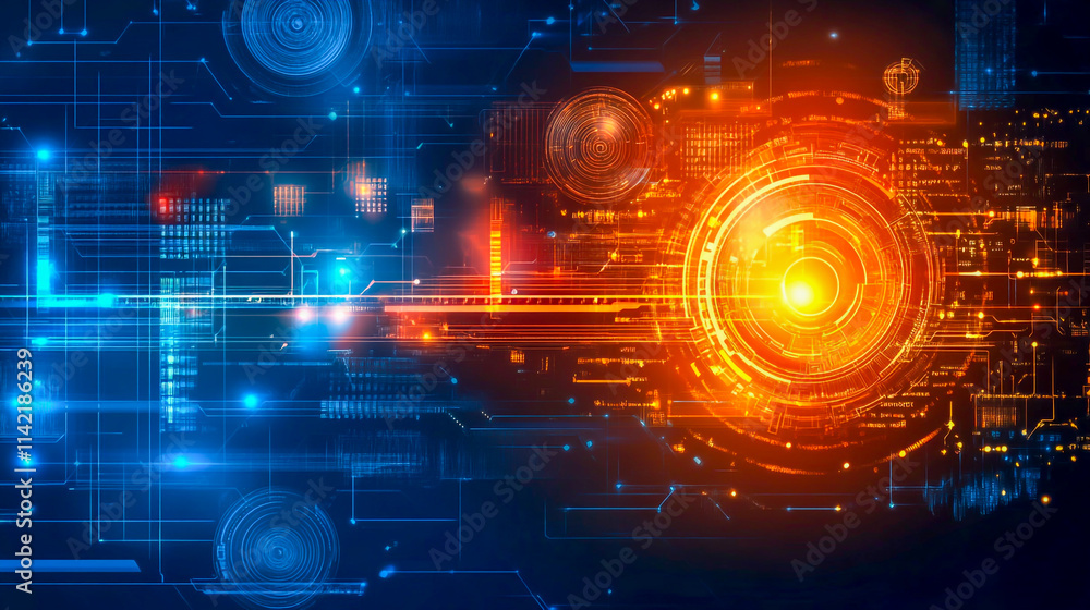 Obraz premium Top Abstract Technology Background Design with Futuristic Elements and Digital Patterns