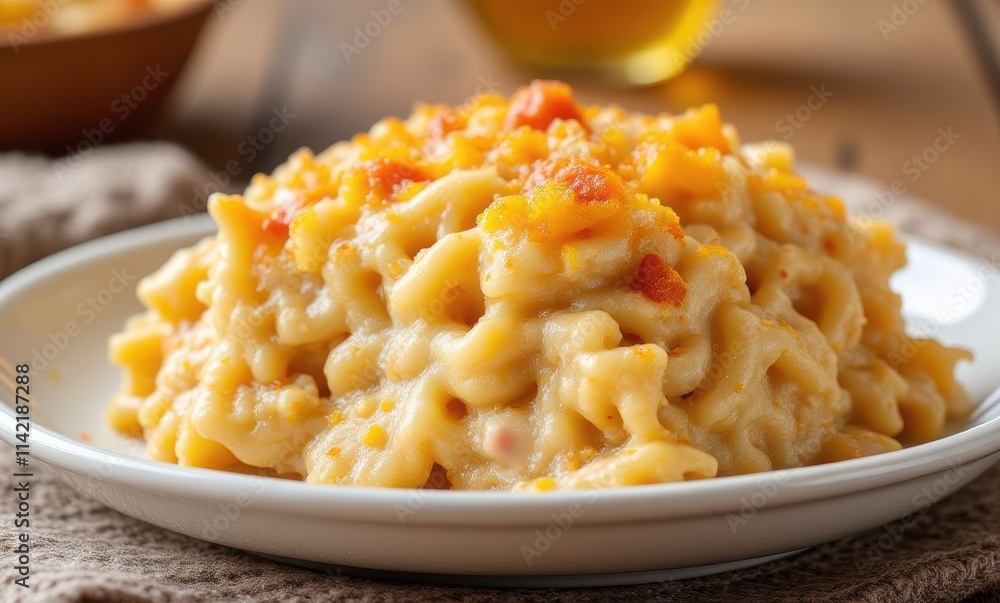 Delicious creamy mac and cheese dish Delicious creamy mac and cheese dish