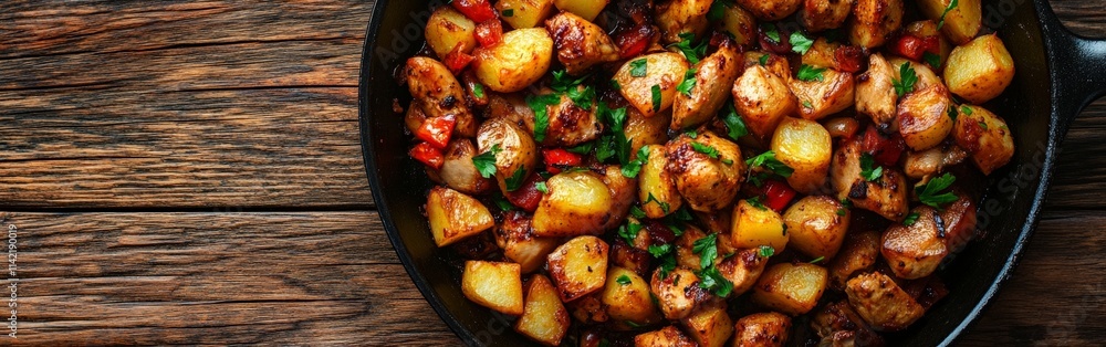 Rustic Roasted Chicken with Potatoes Dish Rustic Roasted Chicken with Potatoes Dish