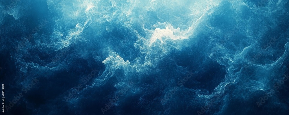 Dark blue grainy gradient background, blurry colors wave pattern with noise texture, wide banner size, Generative AI Dark blue grainy gradient background, blurry colors wave pattern with noise texture, wide banner size, Generative AI