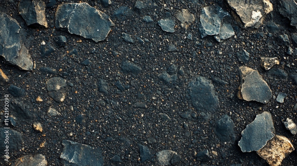 Dark Grey Rocks and Gravel Texture Background Dark Grey Rocks and Gravel Texture Background