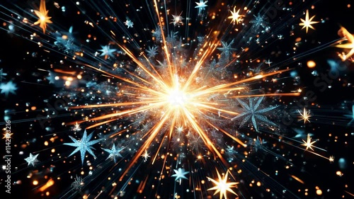 fireworks on black background