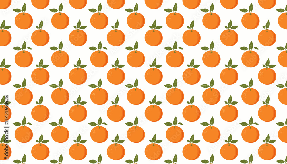 Seamless pattern with oranges on white background. Vector illustration. Seamless pattern with oranges on white background. Vector illustration.