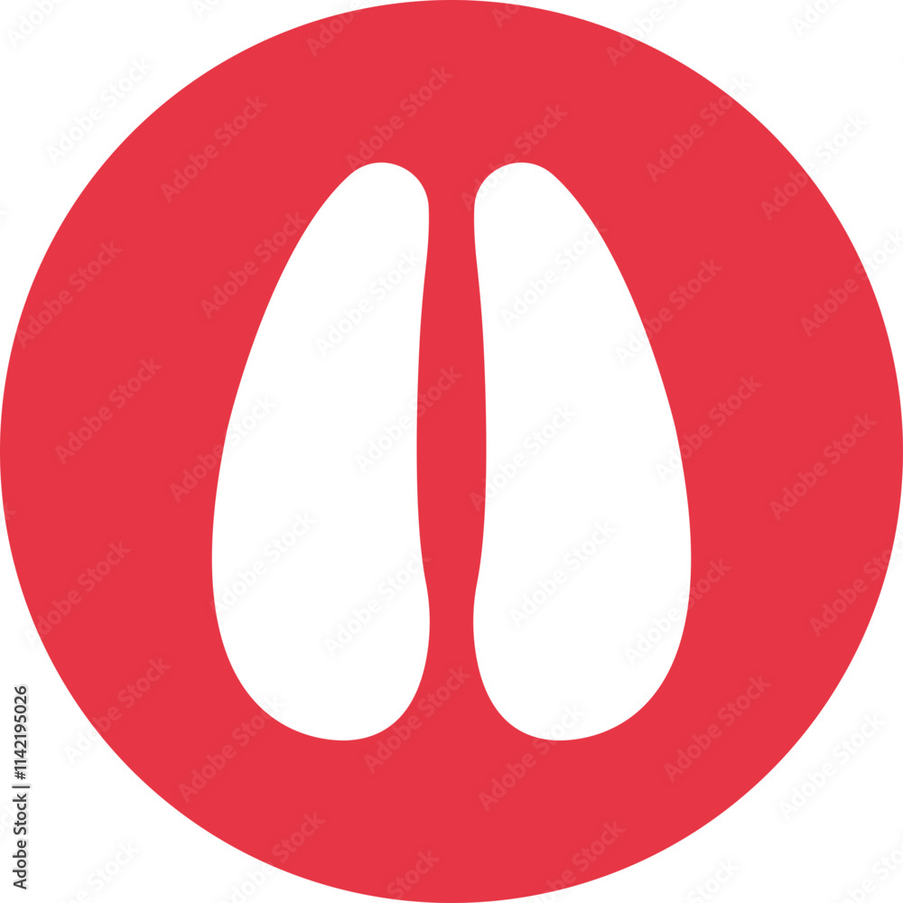 Giraffe Hoof Print glyph circle icon Giraffe Hoof Print glyph circle icon