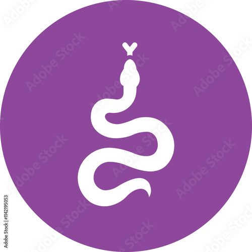 Snake Track glyph circle icon