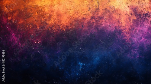 Purple orange black dark blue grainy gradient background, noise texture abstract header poster large banner design, copy space, Generative AI