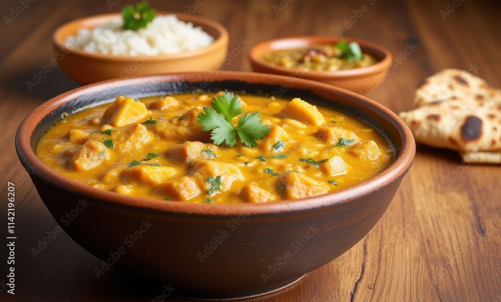 Delicious vegetarian curry in a bowl Delicious vegetarian curry in a bowl