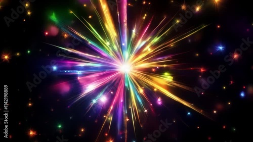 fireworks on the night sky
