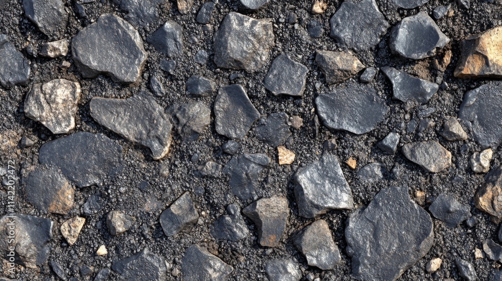 custom made wallpaper toronto digitalDark Grey Stones Embedded In Black Grit
