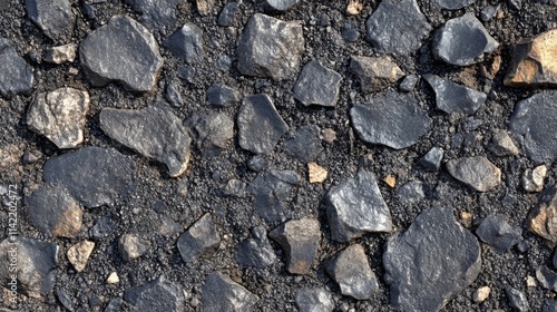 Wallpaper Mural Dark Grey Stones Embedded In Black Grit Torontodigital.ca