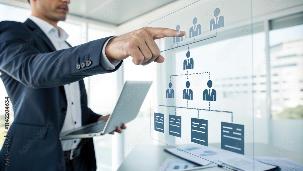 Organizational chart and business hierarchy concept Organizational chart and business hierarchy concept