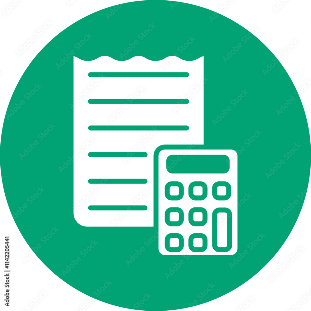 Budget Planner glyph circle icon Budget Planner glyph circle icon