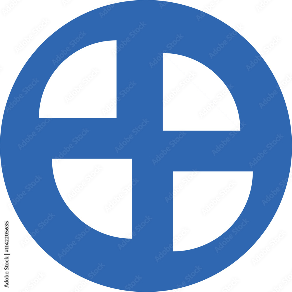 Fototapeta premium Pie Chart glyph circle icon