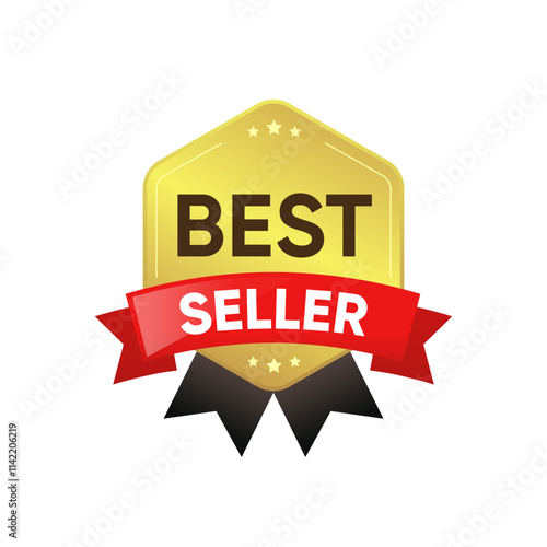 Best Seller Ribbon Badge sign vector design