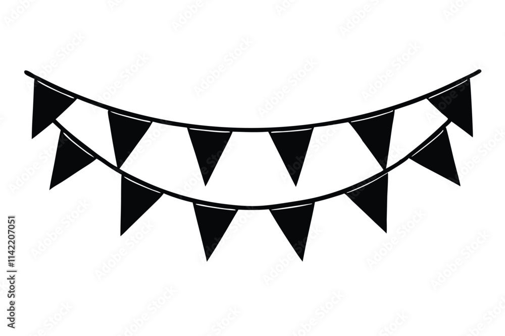 bunting black silhouette white background (1) bunting black silhouette white background (1)